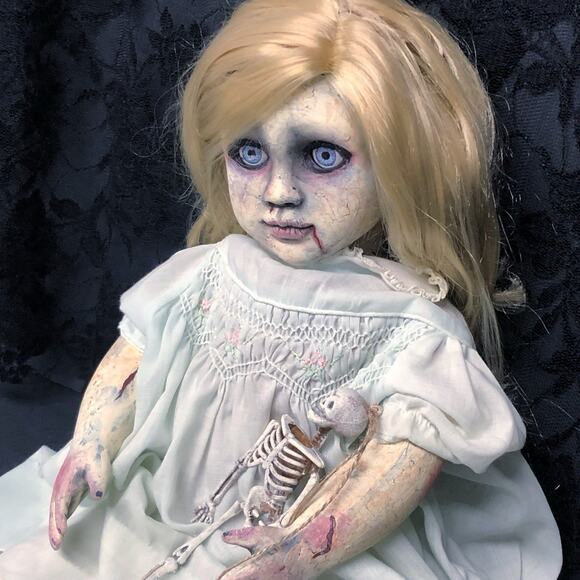 OOAK Creepy Odd 18” Haunted Ghost Zombie Undead Scary Halloween Horror Art Doll - Picture 11 of 15